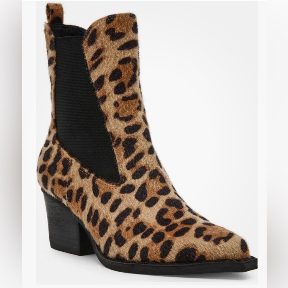 New Dolce Vita western Mid calf Pull On Jericho A Leopard Pony Boots 6.5